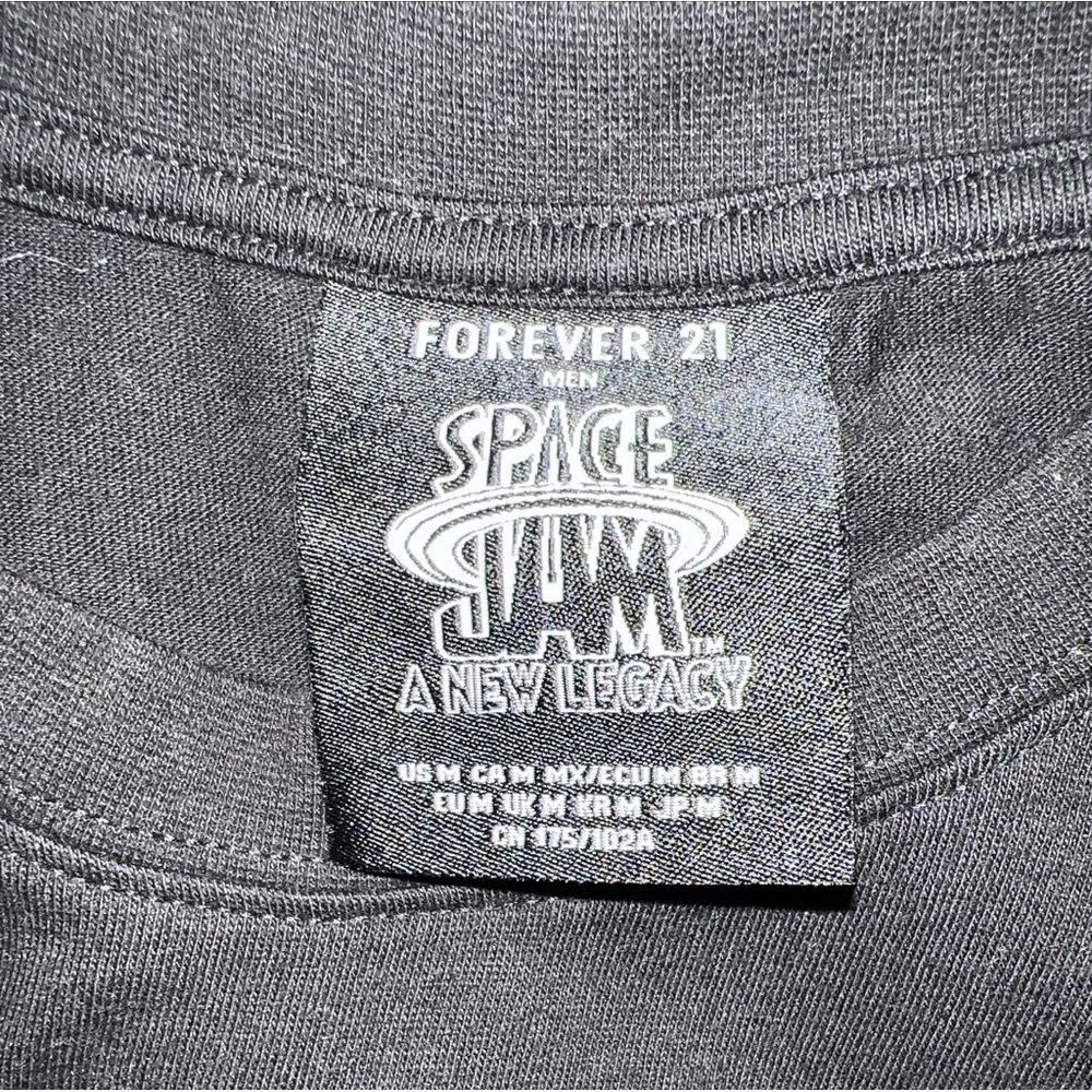 Space Jam T-Shirt Men's Size Medium Black Loony Toons Characters Front Print - Picture 3 of 4